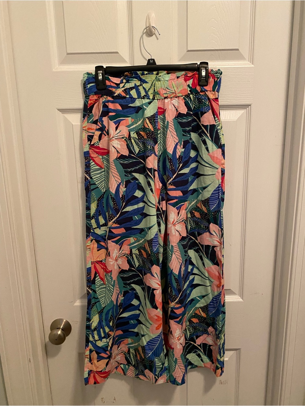 Loft Tropical Floral Wide-Leg Pants - Multicolor